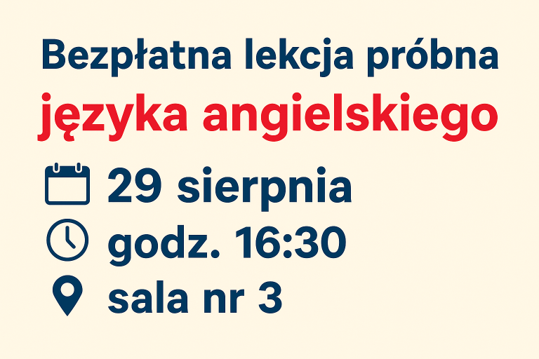 Bezpłatna lekcja próbna  dla klas 1 w SP 1 w Mierzęcicach